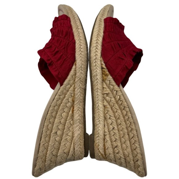 NEW American Womens 8.5 Eagle Red Sandals Platform Slide Sandals Resort Wear - Picture 7 of 9